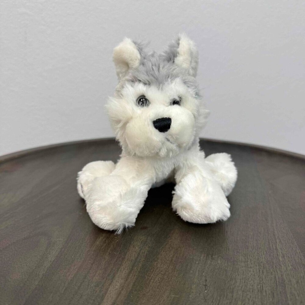 Webkinz Ganz Husky Dog Soft Plush Stuffed Toy Animal Gray White Small No Code